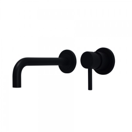 Mezcladora Gaya Muro para Lavabo Negro