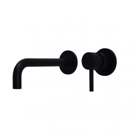 Mezcladora Gaya Muro para Lavabo Negro