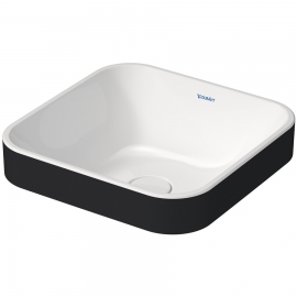 Lavabo sobre encimera negro / blanco 40X40 cm