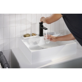 Monomando de lavabo Metropol 110 con maneral plano y vaciador push-open